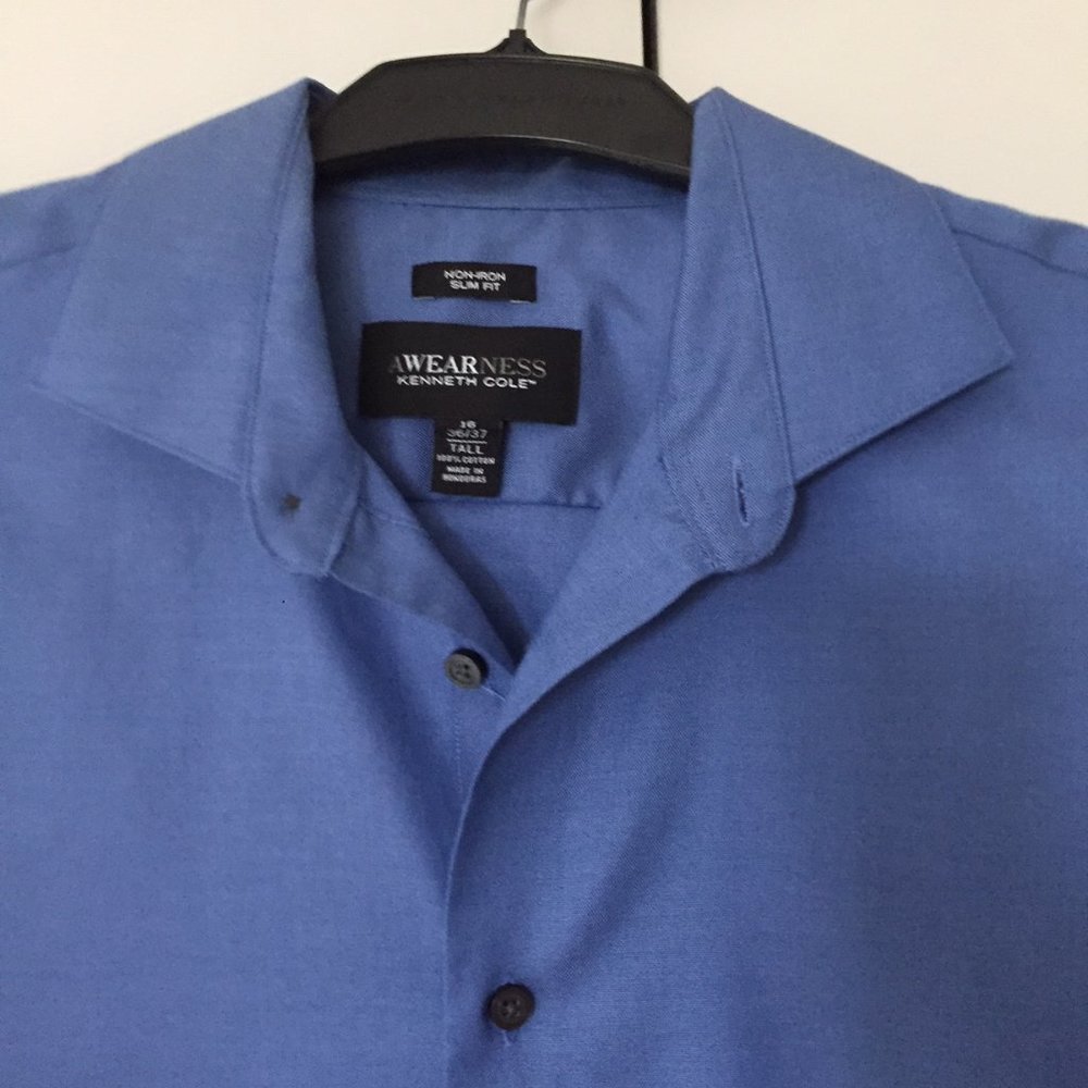 Kenneth Cole Slim Tall "Awear Tech" Dress Shirts for Sale
